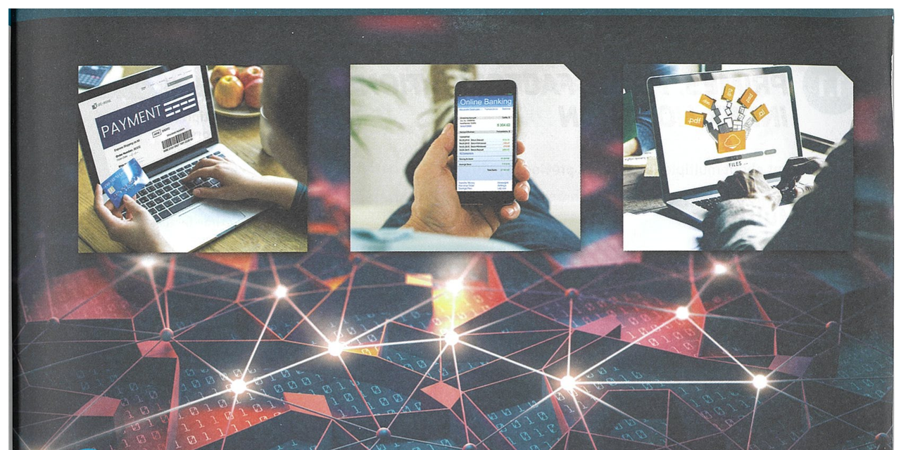Modern encryption: online payments, mobile banking, and data encryption visualisation